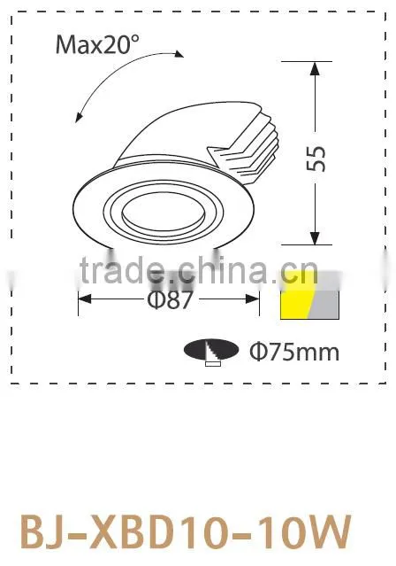 2016 Aluminum Alloy lamp body Material high power led spotlights