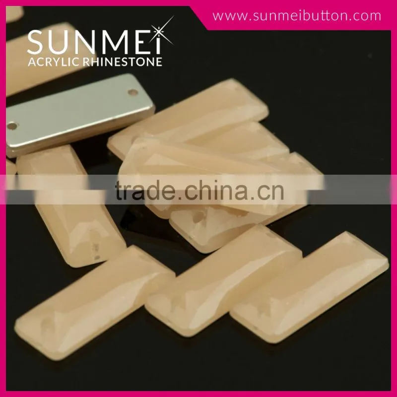 Competitive Price Baguette Shape Sew On Crystal Beads Wedding Dress