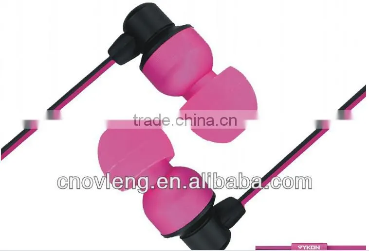 New design decoration metal and rubber earbud with box