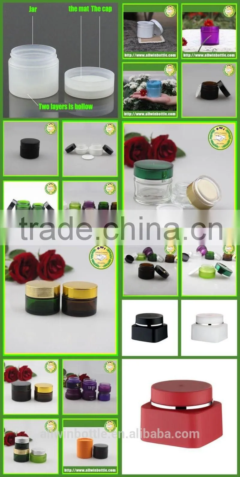 hot pack black glass spray bottle for cosmetic container