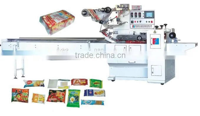 Multi-row biscuit on edge tray-free packing machine