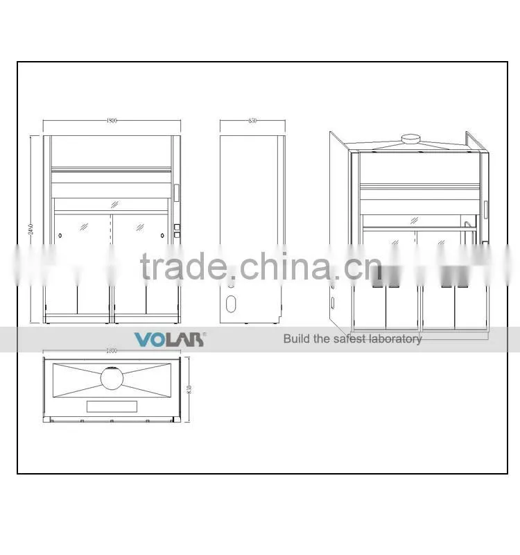Modern Design and Factory Direct Sale School Chemical Laboratory Fume Hood