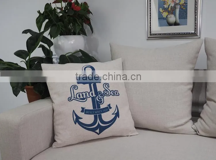 Custom printed photo cushion cover decorative nautical pillow case
