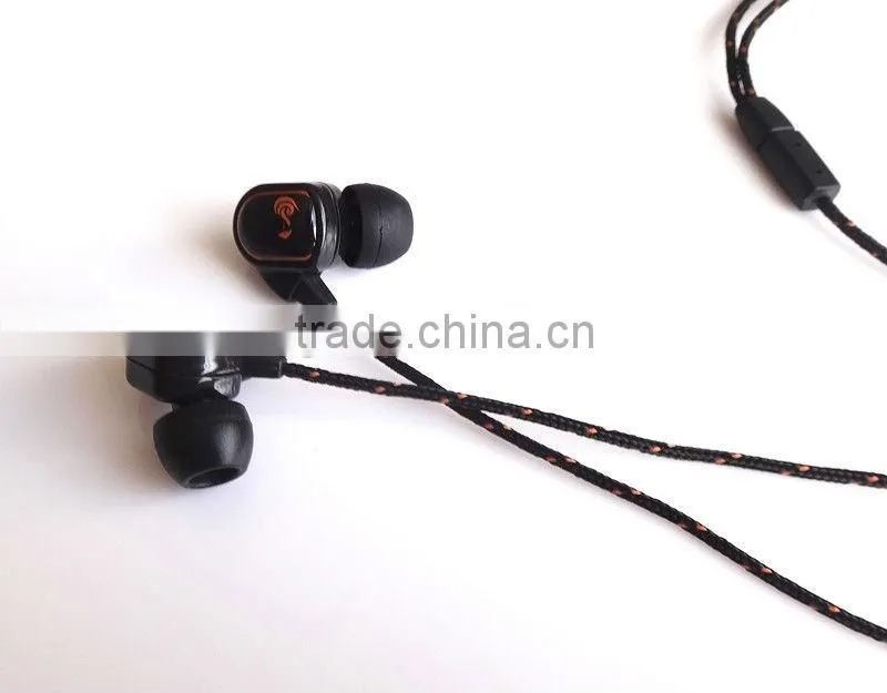 Top quality earphones stereo best-selling braided wire earphones headphones