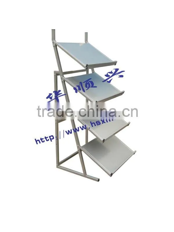 metal four layers floor carpet rugs display rack racking display standing