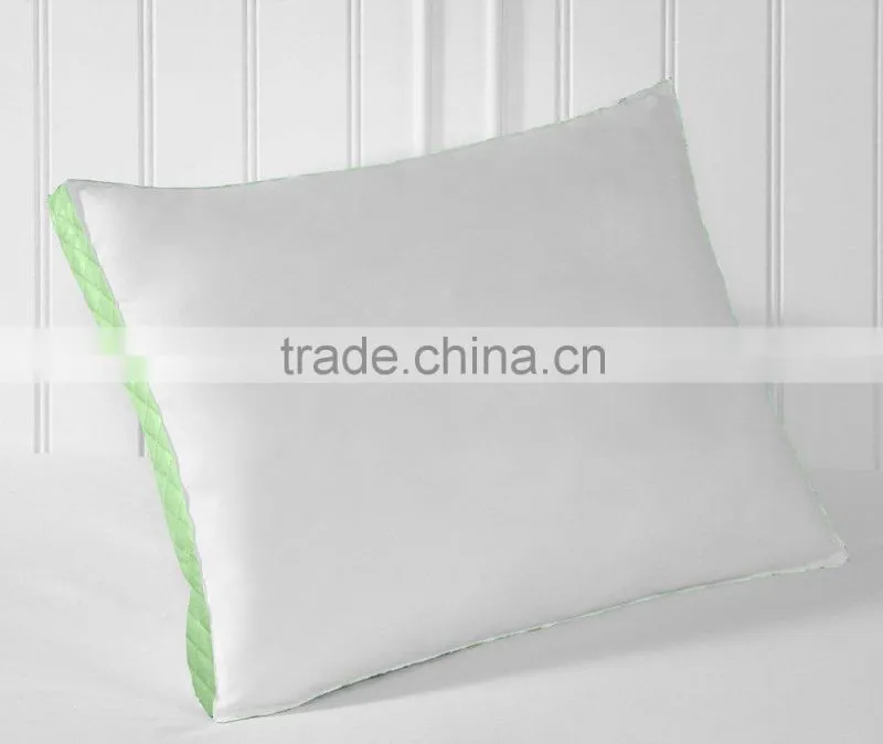 Perfect Fit Firm Density Standard Size 233 Thread-Count Quilted Sidewall Pillow 2 Pack, White