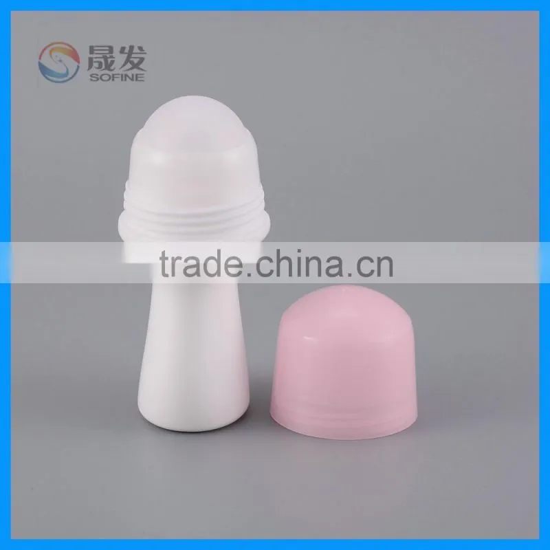 Plastic roll on deodorant empty bottle
