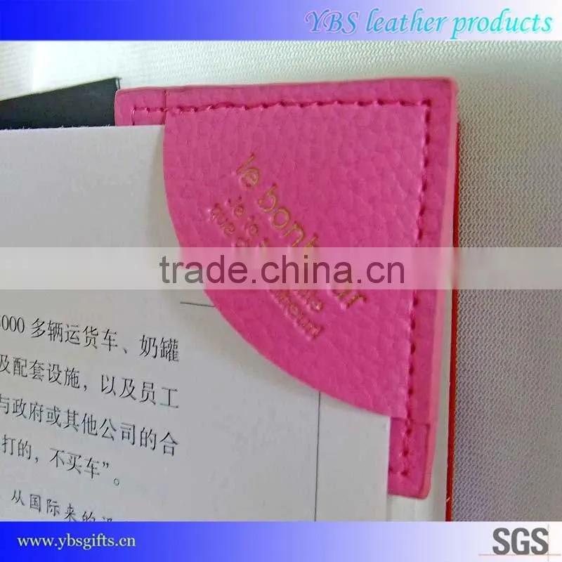 Wholesale Fan-shaped Protective Fancy PU Leather Bookmark for Gift