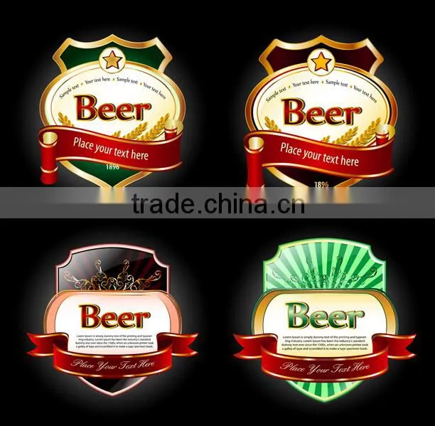 Self adhesive sticker label gold foil embossing labels accept custom order