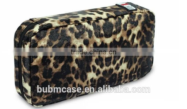 64 Capacity South American Leopard Grain PU Leather Cover CD DVD Bag CD DVD Storage Bag CD-ROM Package Car Disc Package