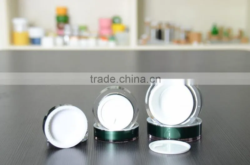 2015 new design free sample plastic arcylic cosmetic packaging cream jar