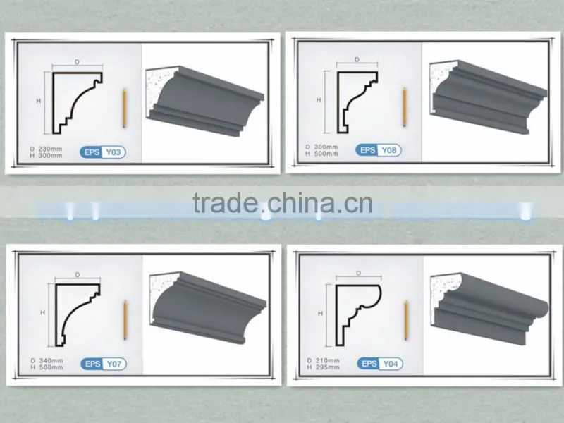 Polystyrene foam subassembly/element for building decoration