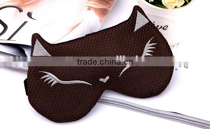 Fashion Design Eye Shade Fox Shape Remove Dark Circles Steam Warm Sleeping Eye Mask with gel ice pack