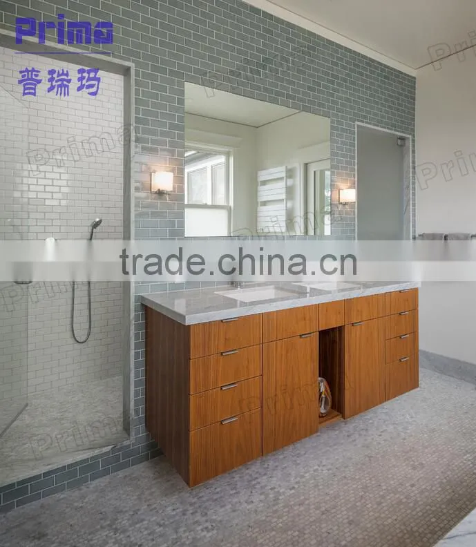 Modular melamine modern one piece bathroom vanity cabinet