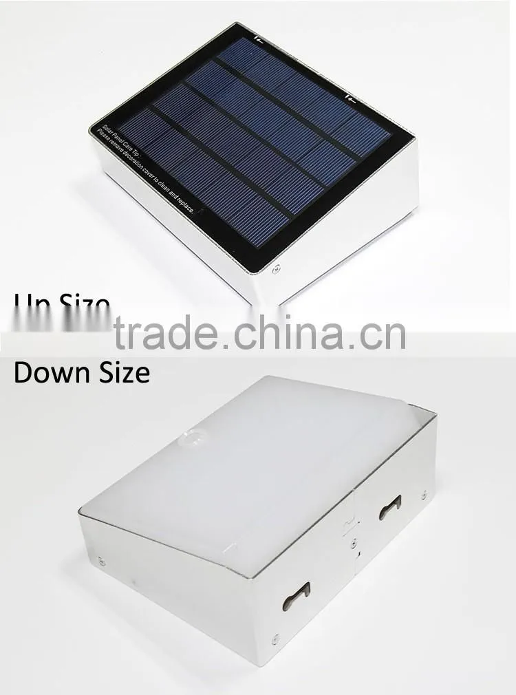 48 led aluminum pad ip65 600LM 4400mah PIR sensor + Light control+weak light solar motion sensor led outdoor light