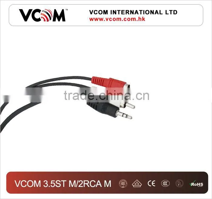 2015 Top Selling Audio RCA Cable 3.5mm to 2RCA