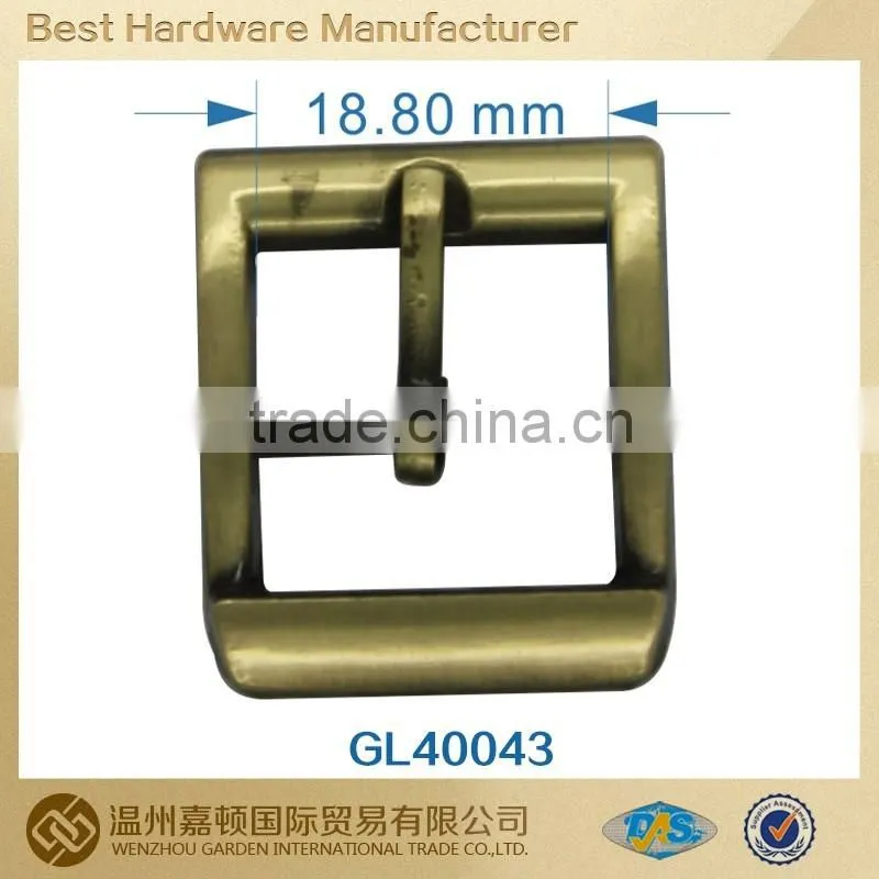 high quality antique brass shoe pin buckle, ladies belt pin buckle