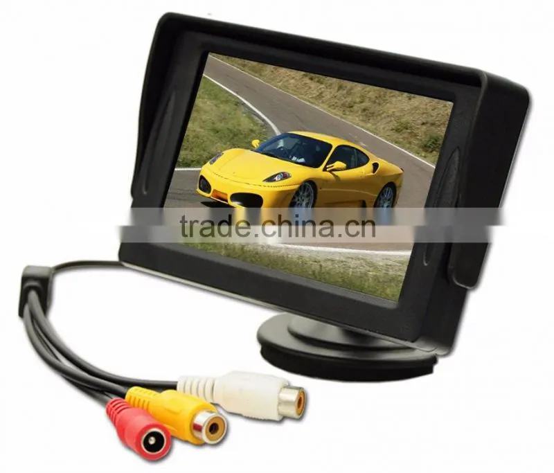 Best choice 4.3 inch cctv monitor /4.3 inch lcd car monitor with 2 av inputs