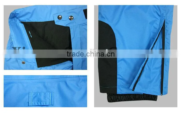 Top quality 100% polyester winter ski wear european style fashion pants with high quality