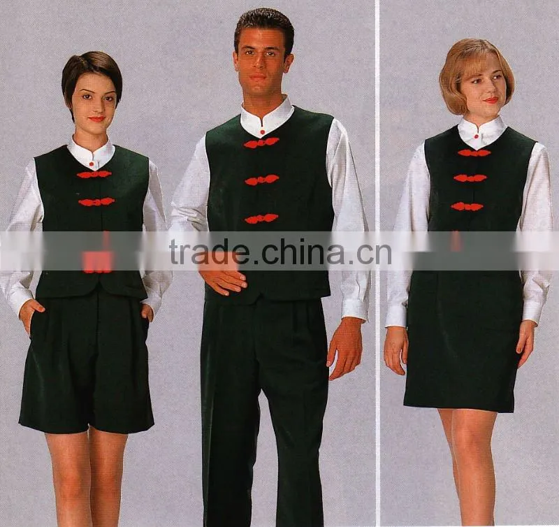 Wholesale tailored resturant receptionist uniform 92