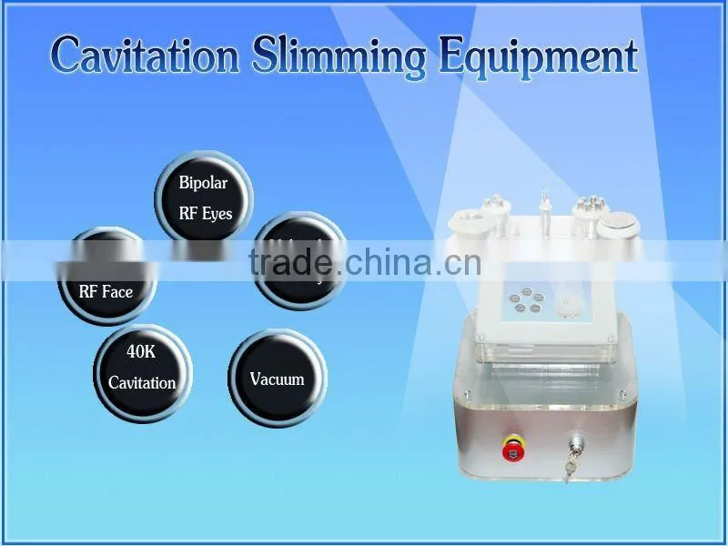 Hot selling in Europe 5 in 1 rf vacuum cavitation ultrasonic machine,high effective cavitation equipment