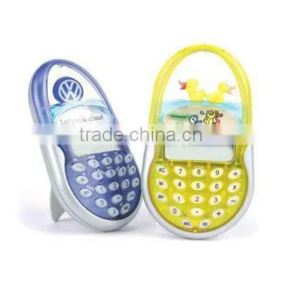 12-digits solar power Aqua insert floater oil Liquid calculator for promotional item
