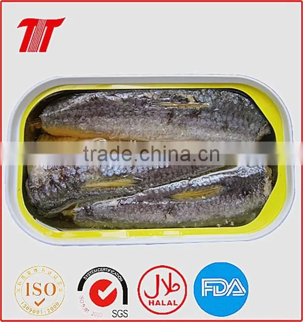 low price 125g Canned Sardine in oil fish with club can wholesaler wanted