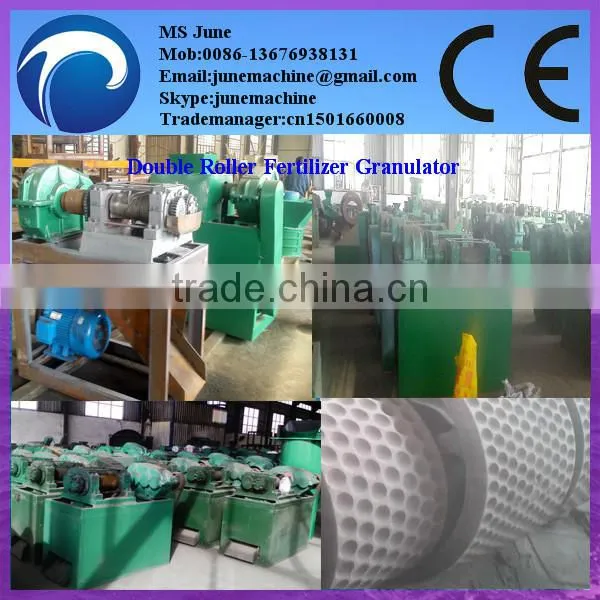double roller organic fertilizer granulation with competitive price skype:junemachine