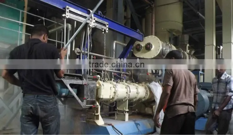 High capacity twin-screw dry animals feed food extruder machinery