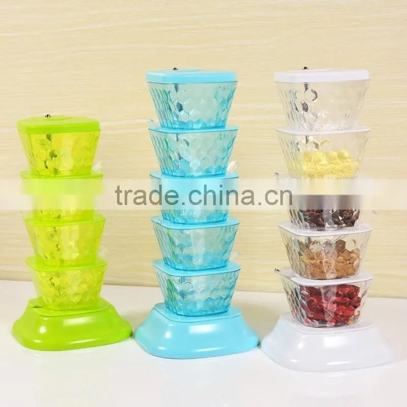Acrylic Seasoning Box - Storage Container Condiment Jars