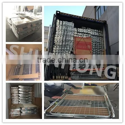 roll container trolley with 2 or 4 fixed/lockable castors