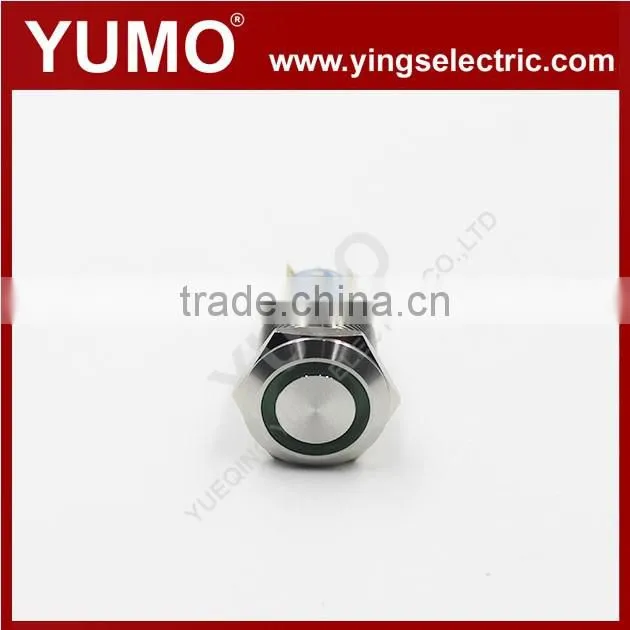 ABS19S-P22-E metal push button 19mm 12VDC momentary metal push button