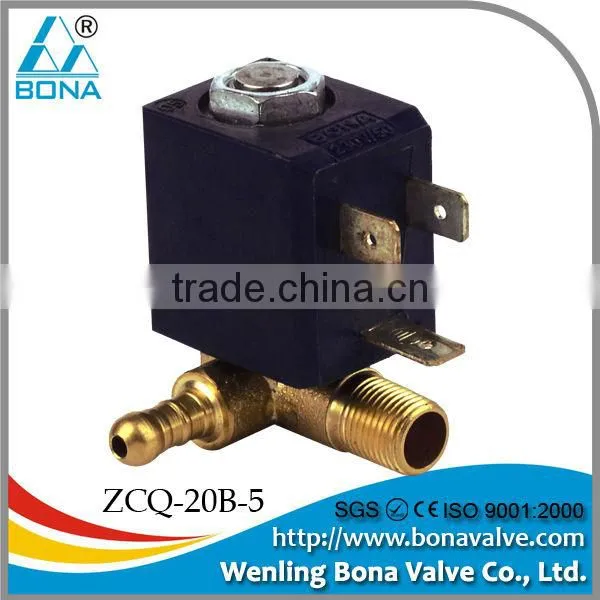 1/8"x6.5mm Brass steam control valve 12V 24V 42V Soleonid Valve ZCQ-20B-4