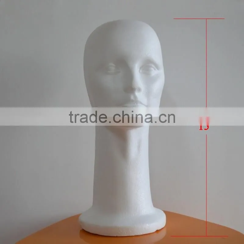 Female Styrofoam Model Wig Hats Caps Glasses Long Neck Display Mannequin Head