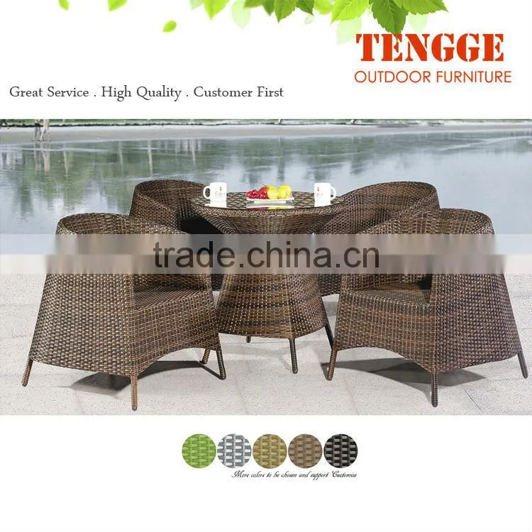 5 Pieces Rattan outdoor garden chairs set