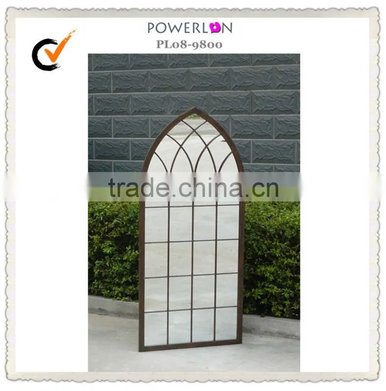 gothic design outdoor decorative antique window mirror