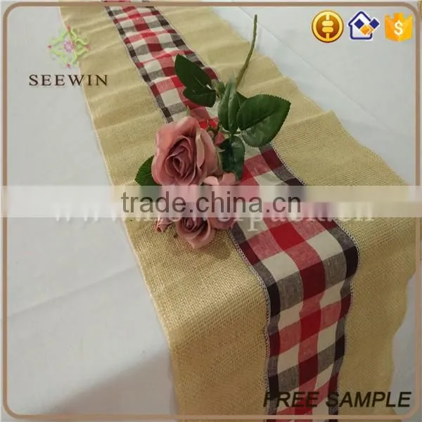 high quality 100% Burlap table runner