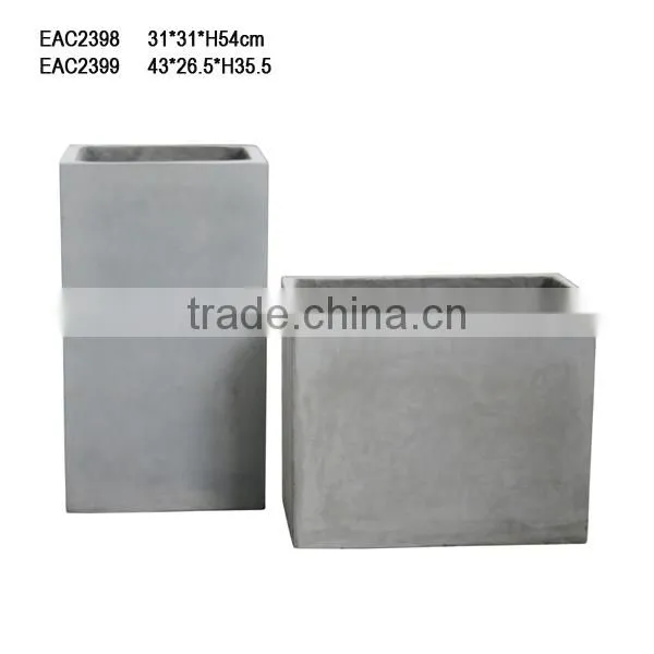 Wholesale rectangular molds lightweight large fiberglass planter