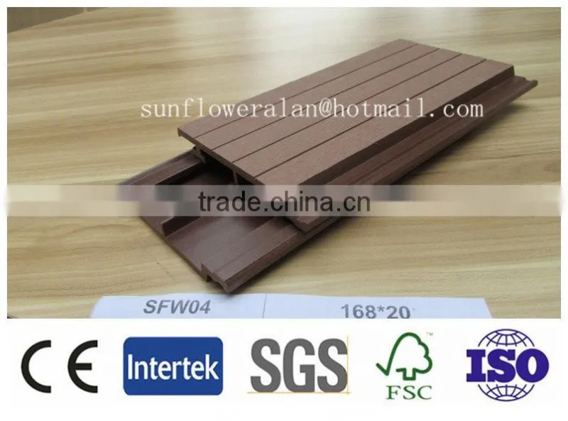 2015 Hot sale wood plastic composite wpc wall panel /outdoor wall panel /decorate wall board