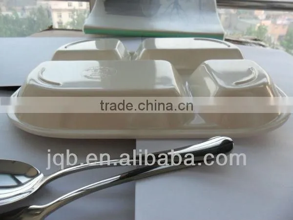 square melamine mess Tray with cover
