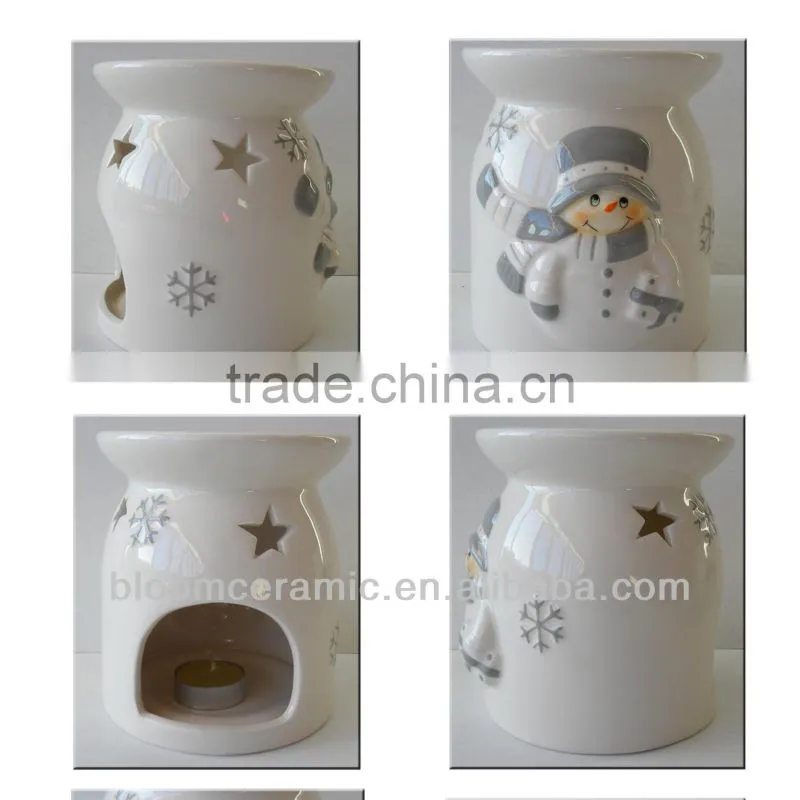 White ceramic candle burner