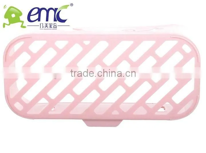 emc creative draining rack, plastic basket bucket with suctions