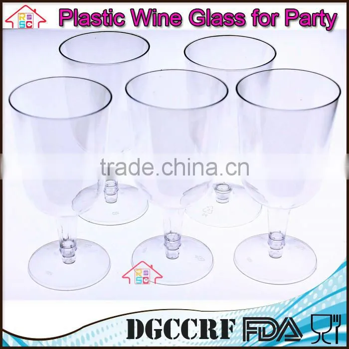 NBRSC Promotional Disposable party Plastic Wine glasses Party drinking Cup champagne goblet