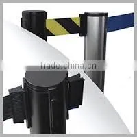 Silvery stainless steel outdoor traffic retractable crowd control barrier