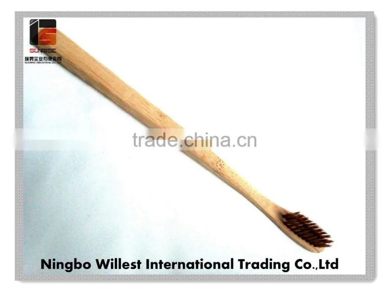 TOOTHBRUSH with different shape bamboo handle