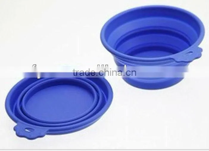 colorful folding silicone dog bowl