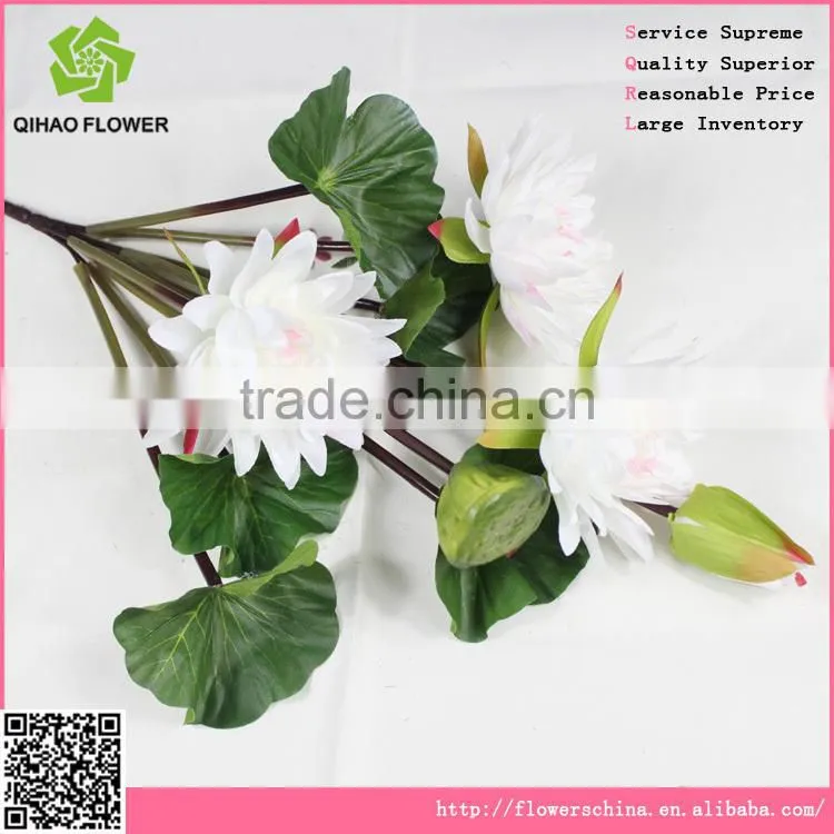 Lovely artificial water lily decorative water lily landscaping flowers for wholesale