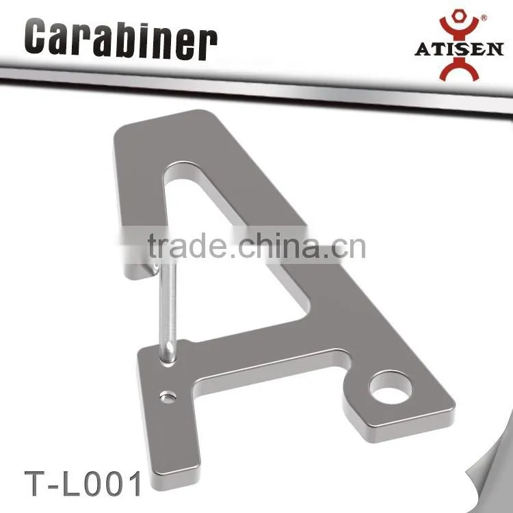 Alphabet Style Carabiner 3Cr13 Stainless Steel Spring Clip Hook Outdoor Survival Tool