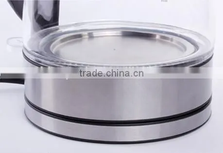 FACTORY SALE , STOCK 2000PCS ONLY 6USD/PC good quality and competitive price clear glass electric kettle with color changing