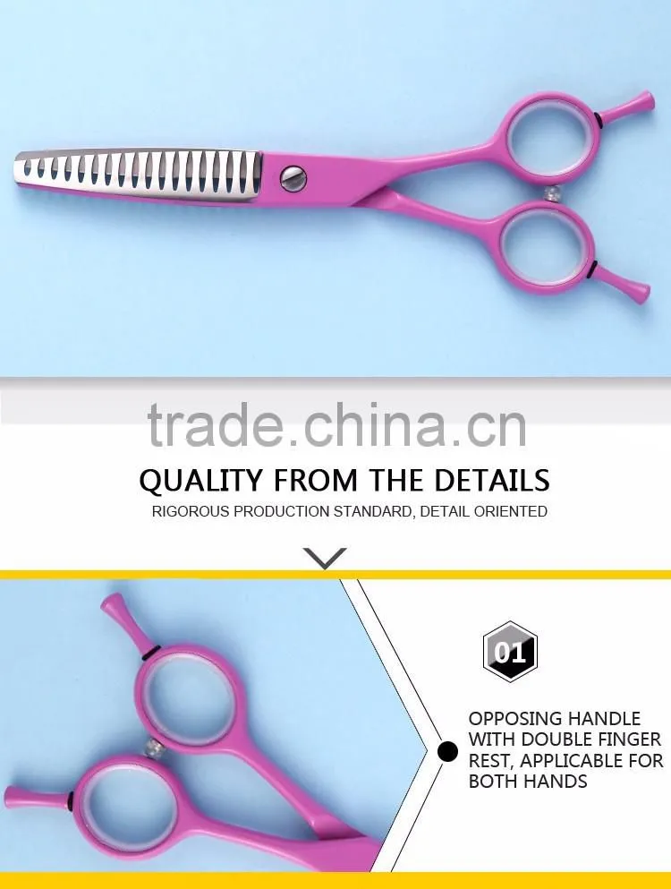 CA-618DP 6inch opposing handle pink pet grooming scissors